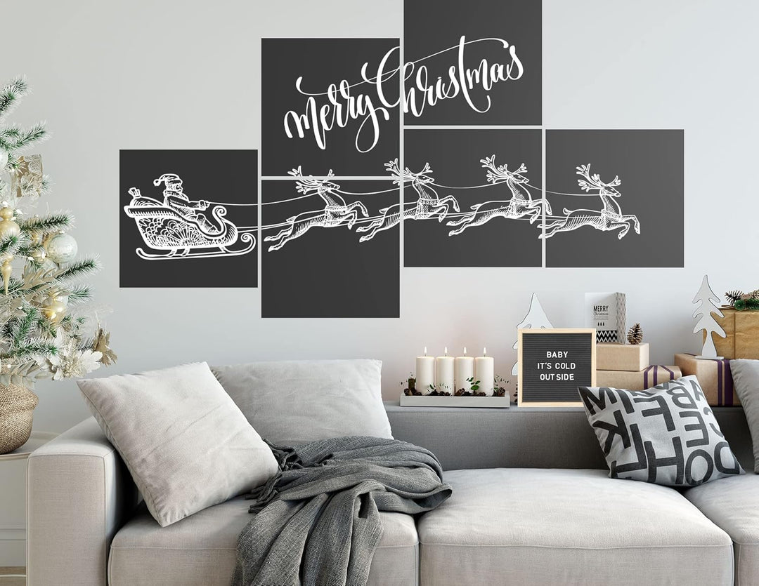 Securit Silhouette Kreidetafel"Kreidetafel XXL" inkl. doppelseitigem Klebeband, 6er Set - 40 x 40 cm