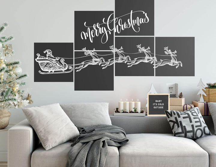 Securit Silhouette Kreidetafel"Kreidetafel XXL" inkl. doppelseitigem Klebeband, 6er Set - 40 x 40 cm