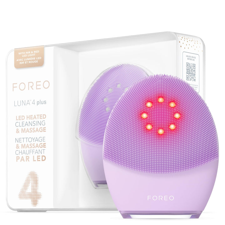 FOREO LUNA 4 plus Gesichtsbürste - Nahinfrarot-Lichttherapie + LED-Rotlichttherapie - Tiefenthermore