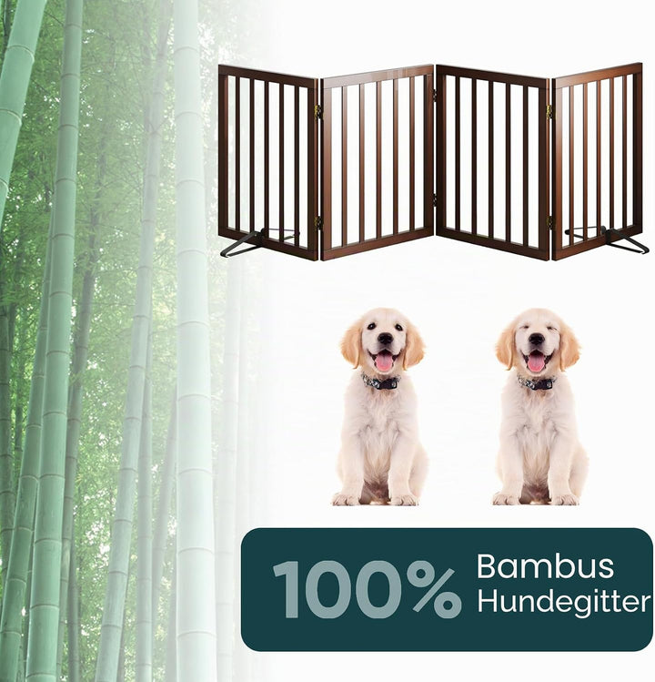 Semiocthome Hochausführung Hundeabsperrgitter, 4-teilig faltbar für den Innenbereich, 61 cm hoch und