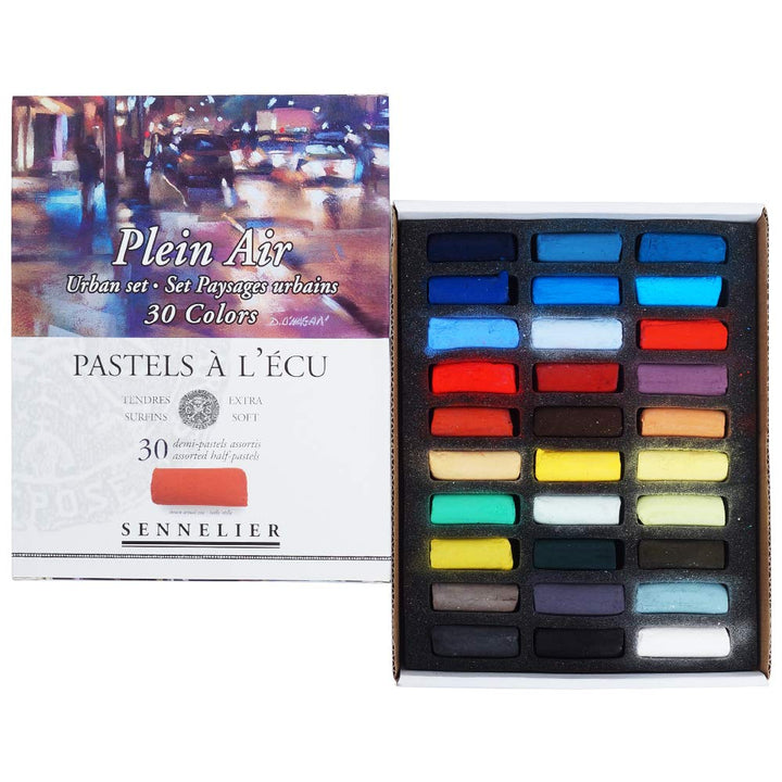 Savoir-Faire Sennelier weiche Pastellkreide, halbe Stäbchen, 30 Stück, Urban Landscape