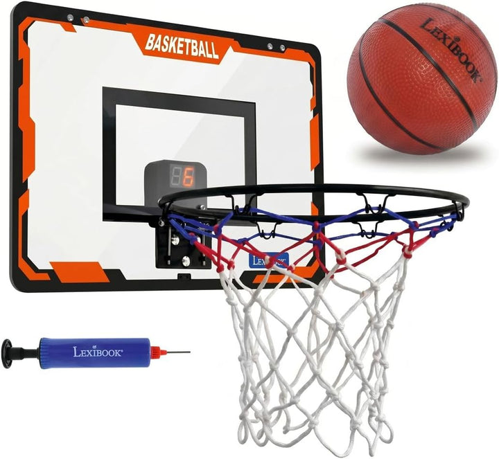 Lexibook, Interaktiver Basketballkorb, Punktezähler, Soundeffekte, Basketball, inkl. Pumpe und Insta