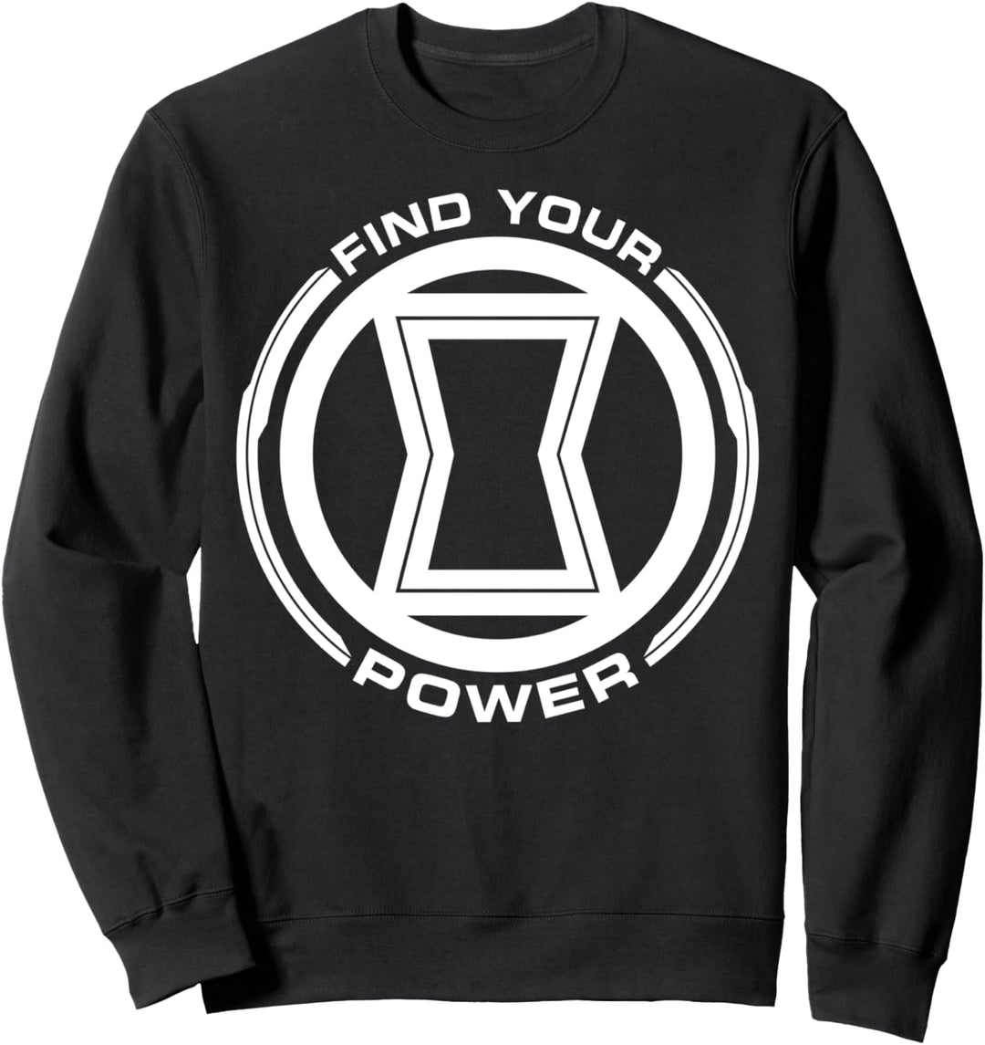 Marvel Black Widow Find Your Power Red Logo Sweatshirt