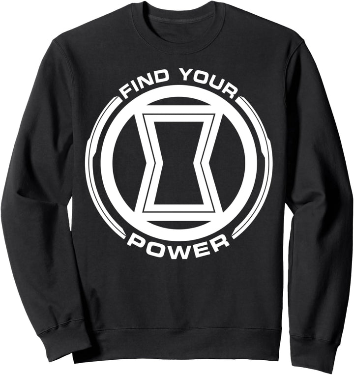 Marvel Black Widow Find Your Power Red Logo Sweatshirt