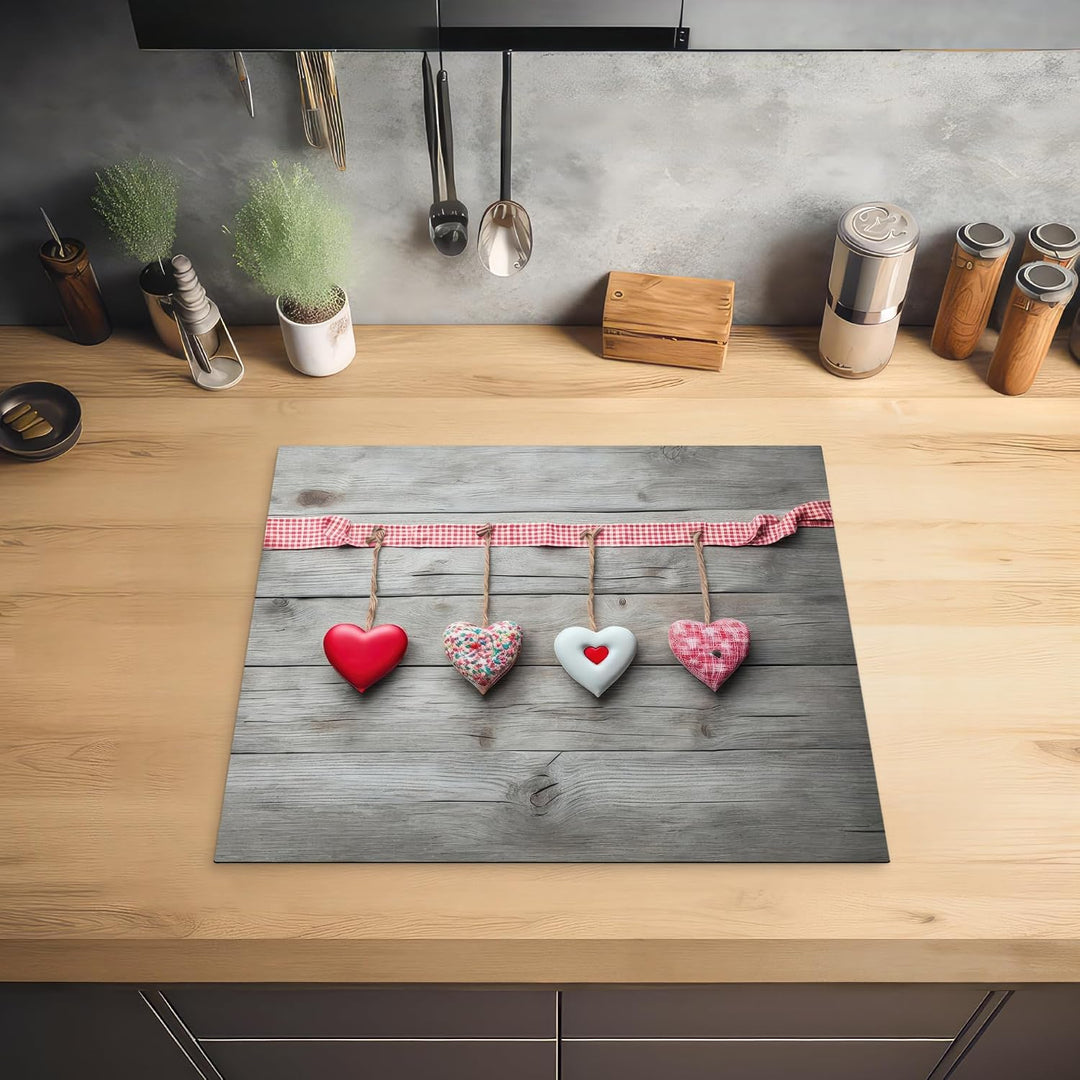 KitchenYeah© Herdabdeckplatte Einteilig Ceranfeld Abdeckplatte für | 59x52 cm - Induktionsschutz Cer