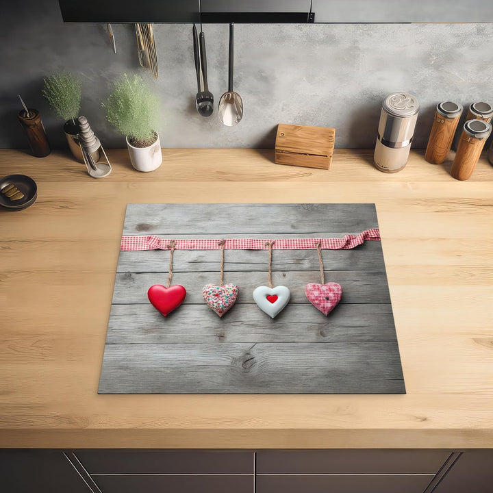 KitchenYeah© Herdabdeckplatte Einteilig Ceranfeld Abdeckplatte für | 59x52 cm - Induktionsschutz Cer