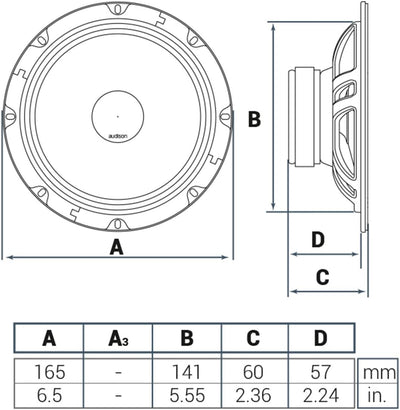 Audison APX-6.5 Koaxial Lautsprecher 16,5cm - 210W