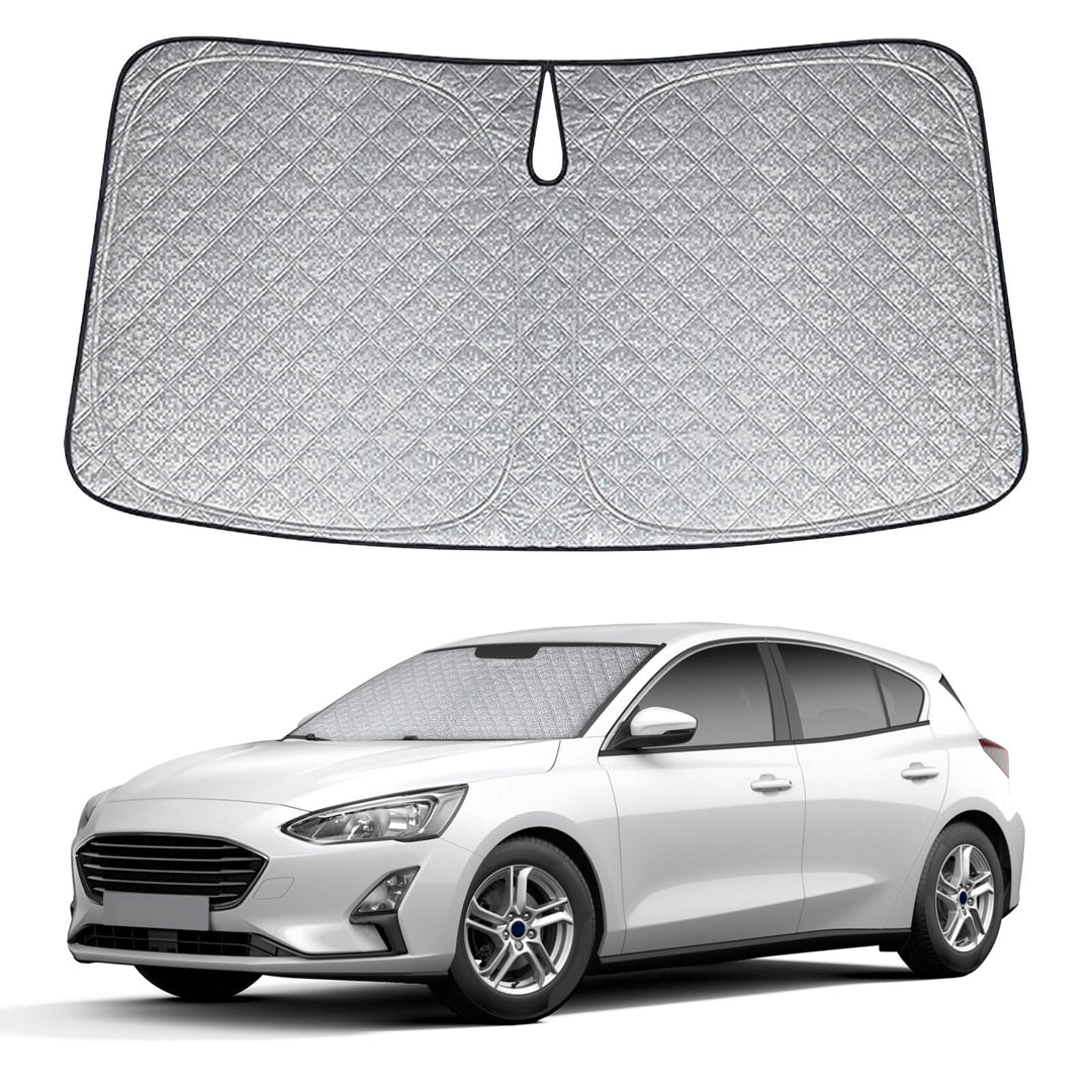Auto Frontscheiben Sonnenblende Ersatz für Ford Focus MK4 2018-2024, Faltbarer Sonnenschutz für Auto