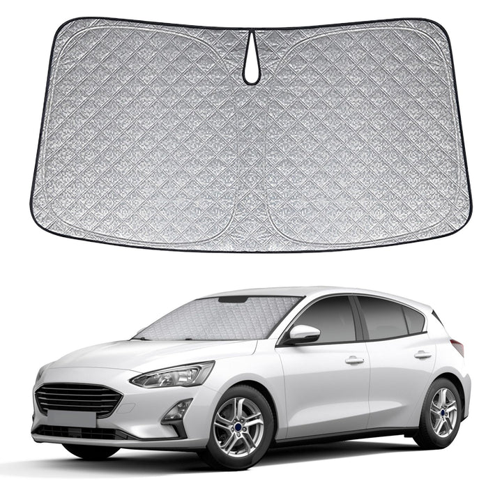 Auto Frontscheiben Sonnenblende Ersatz für Ford Focus MK4 2018-2024, Faltbarer Sonnenschutz für Auto
