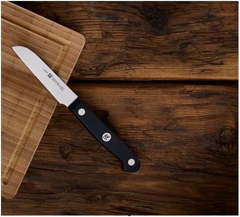 ZWILLING Gourmet Gemüsemesser, 8 cm, Rostfreier Spezialstahl, Ergonomischer Kunststoff-Griff, Schwar