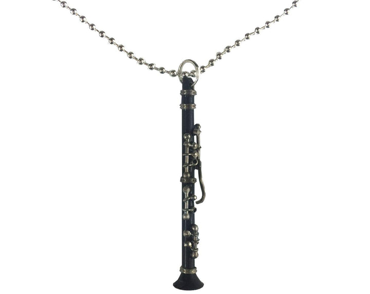 Miniblings Klarinette Musik Halskette - Handmade Modeschmuck I Kette mit Anhänger Länge: 80cm - Klar