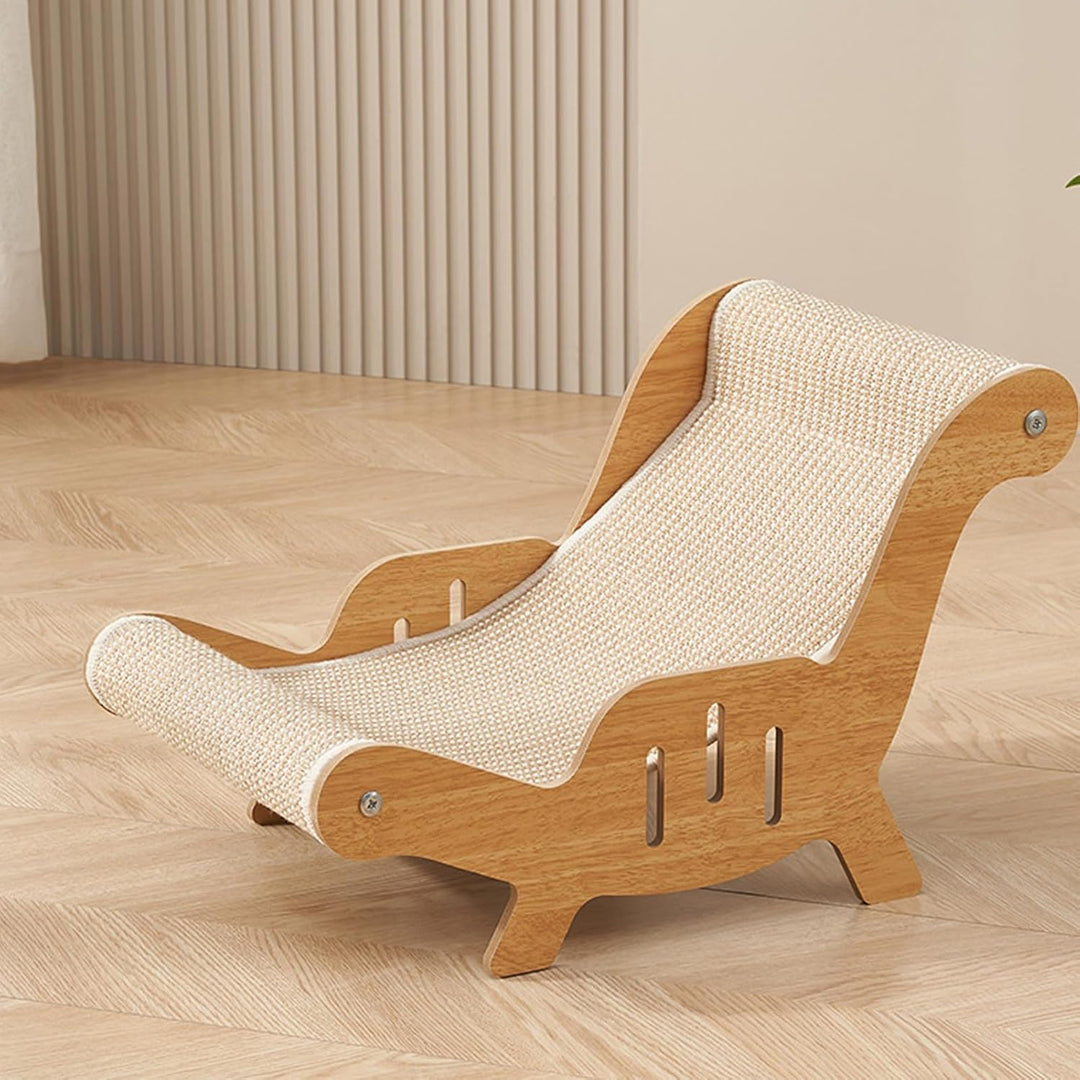 Katzenstuhl, Bett, Holz, Haustier-Sisal-Kratzer, 53 x 31 x 32 cm, Liegestuhl, erhöhter Haustierstuhl