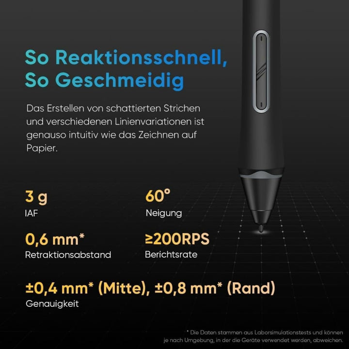 XPPen Artist 13.3 Pro V2 Grafikdisplay, 13.3 Zoll Grafiktablett mit 16K Stift, 99% sRGB, kompatibel