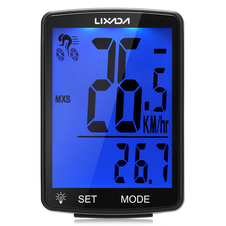 Lixada Fahrradcomputer Drahtloser multifunktionaler LCD-Bildschirm Fahrrad Regendichter Tachometer K