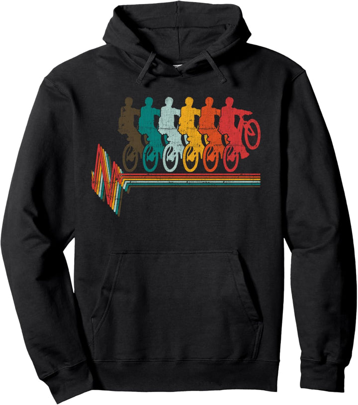 Vintage Downhill MTB Mountainbike Herzschlag Geschenkidee Pullover Hoodie