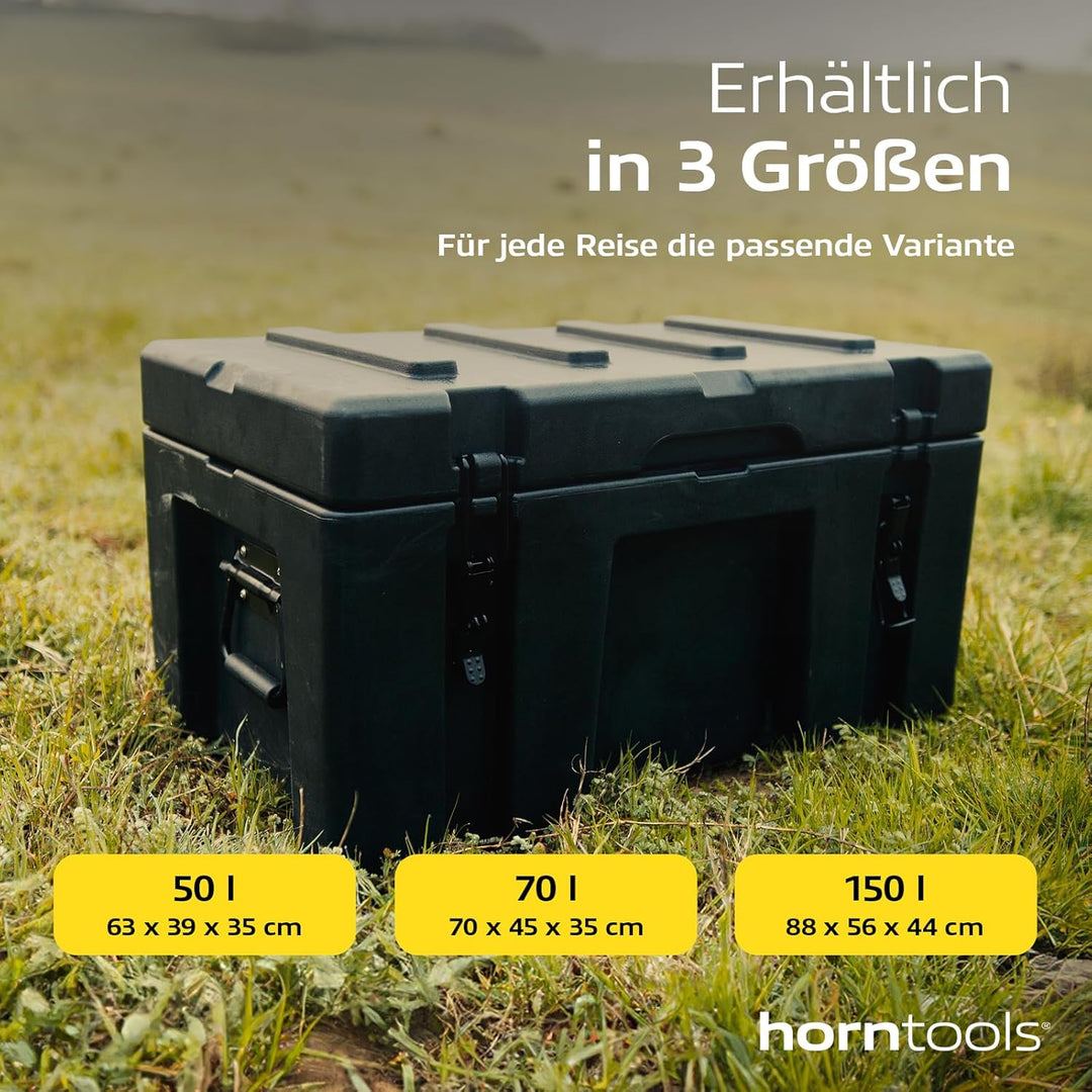 horntools Transportbox - Wasserdichte Reisebox - Lagerbox Stapelbar - 3,6mm dickes Polyethylen - Sic