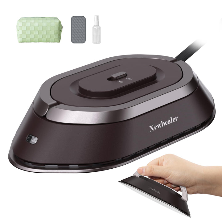Newbealer Mini Reisebügeleisen mit Universalspannung 100-240V, Kompaktes Bügeleisen für Kleidung (ke