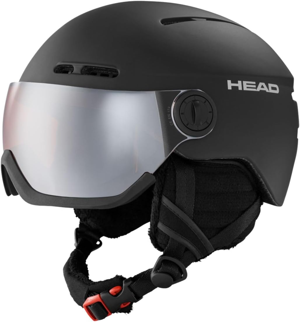 HEAD KNIGHT Visier Skihelm für Erwachsene, Unisex, Black XS-S Schwarz, XS-S Schwarz
