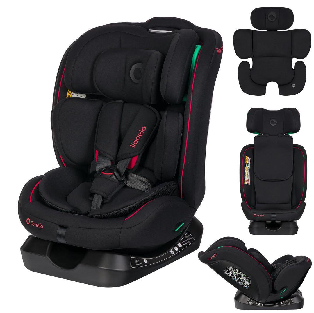 Lionelo Aart i-Size Kinderautositz Gruppe 0/1/2/3, 40-150 cm, 0-12 Jahre | Universelle Gurtmontage,
