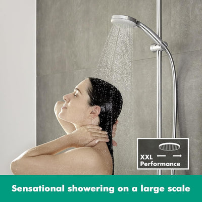 hansgrohe Duschkopf Croma 100 (Regendusche, 4 Strahlarten), chrom 4 Strahlarten Single