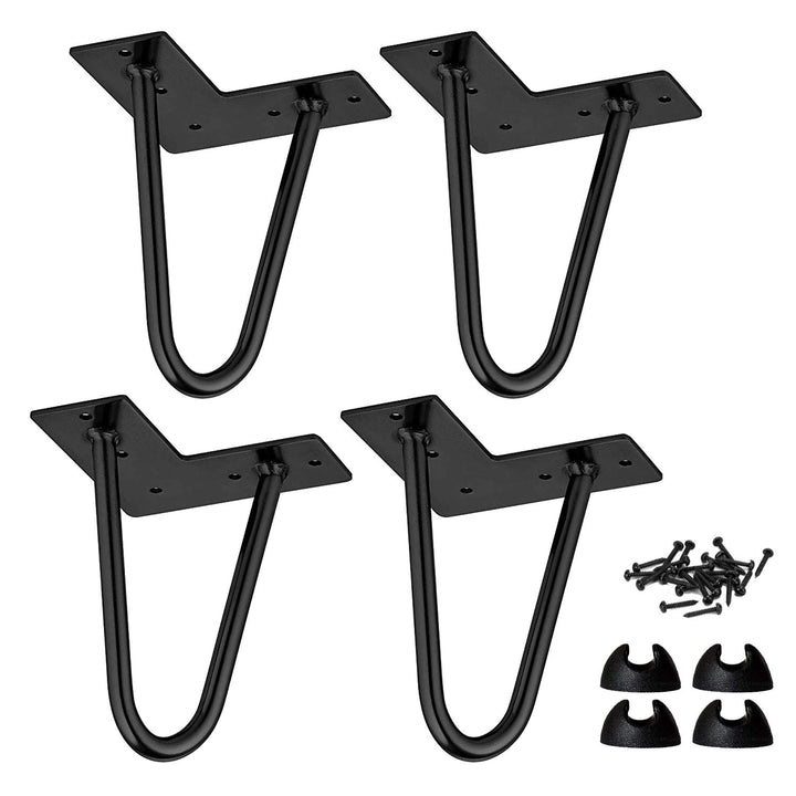 4" / 10cm Haarnadel Tischbeine, La Vane 4 Stück Modern-Stil DIY Metall Möbelfüsse Hairpin Legs mit B