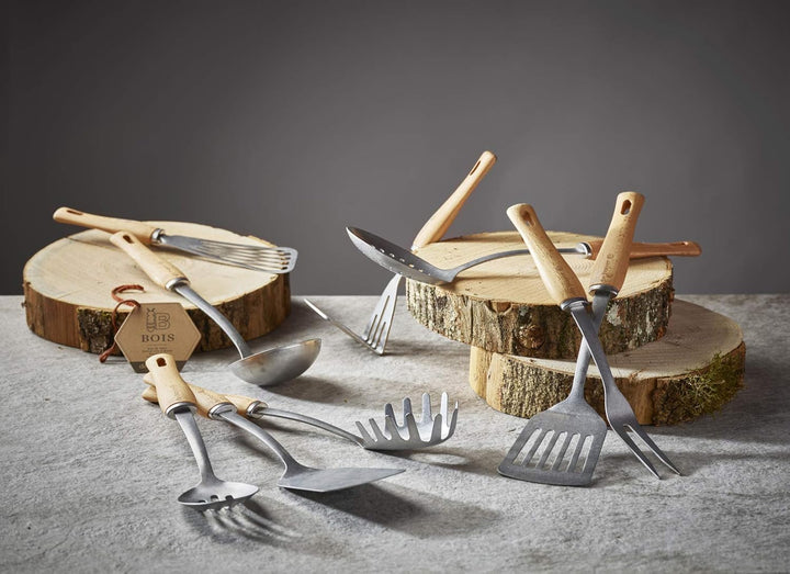 De Buyer Presse, Edelstahl, Griff – B Holz