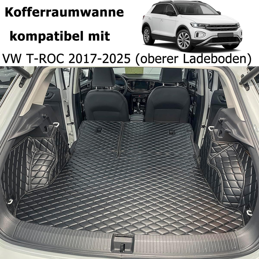 Kofferraumwanne kompatibel mit VW T-ROC 2017-2025 (oberer Ladeboden) Kofferraummatte | Passt Nicht i