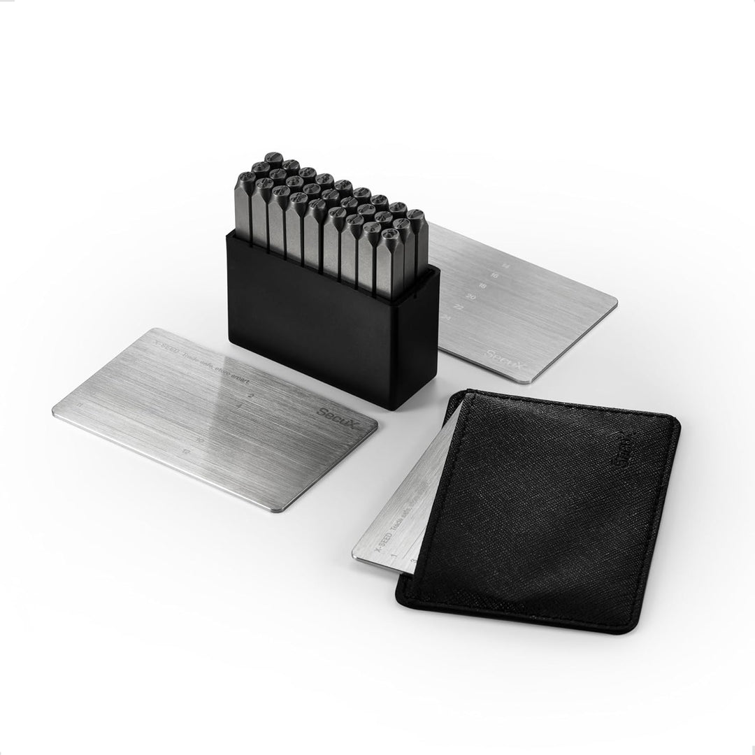SecuX – XSEED Plus - Sichere Bitcoin Wallet Crypto Seed Storage Steel Plates (Steel Punch Set enthal