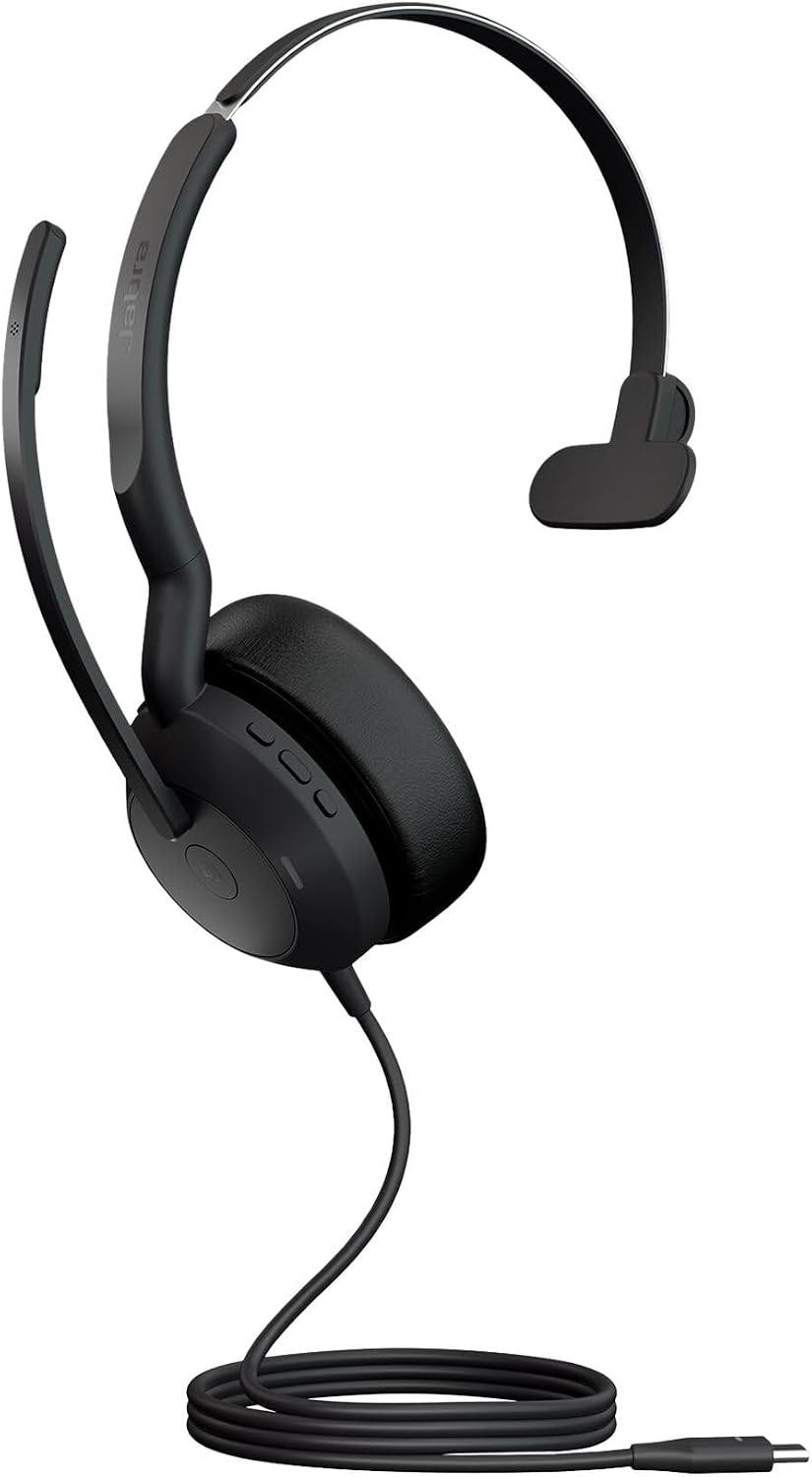 Jabra Evolve2 50 - Kabelgebundenes Mono-Headset mit Jabra Air Comfort - Mikrofone mit aktiver Geräus