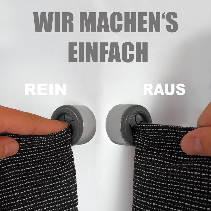 4 Premium Handtuchhalter im Set für Bad, Küche und Haushalt aus Edelstahl - Geschirrtuchhalter - Han