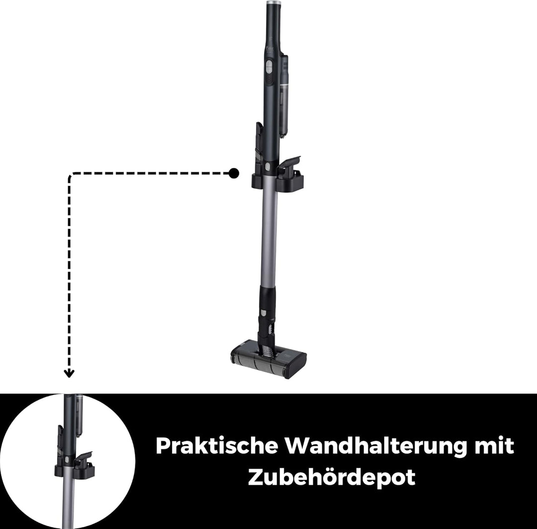 Fakir AS 1480 LT Floor Akku Staubsauger 180 W, Bodenstaubsauger Akku, kabelloser Handstaubsauger mit