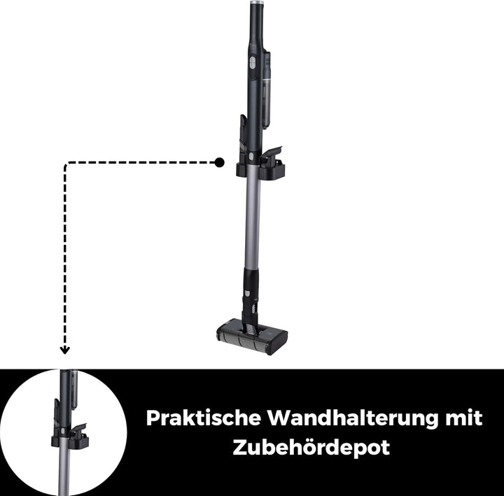 Fakir AS 1480 LT Floor Akku Staubsauger 180 W, Bodenstaubsauger Akku, kabelloser Handstaubsauger mit