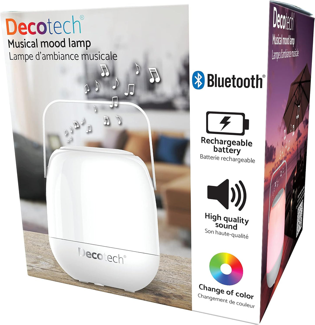 Lexibook Decotech - Leuchtender Bluetooth-Lautsprecher für unterwegs, wasserfest, wiederaufladbare B