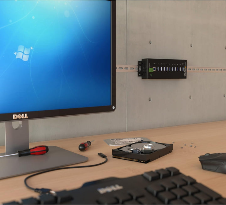StarTech.com 10 Port Industrial USB 3.0 HUB 10-Port Industrial USB 3.0, ST1030USBM USB 3.0 10 Port,