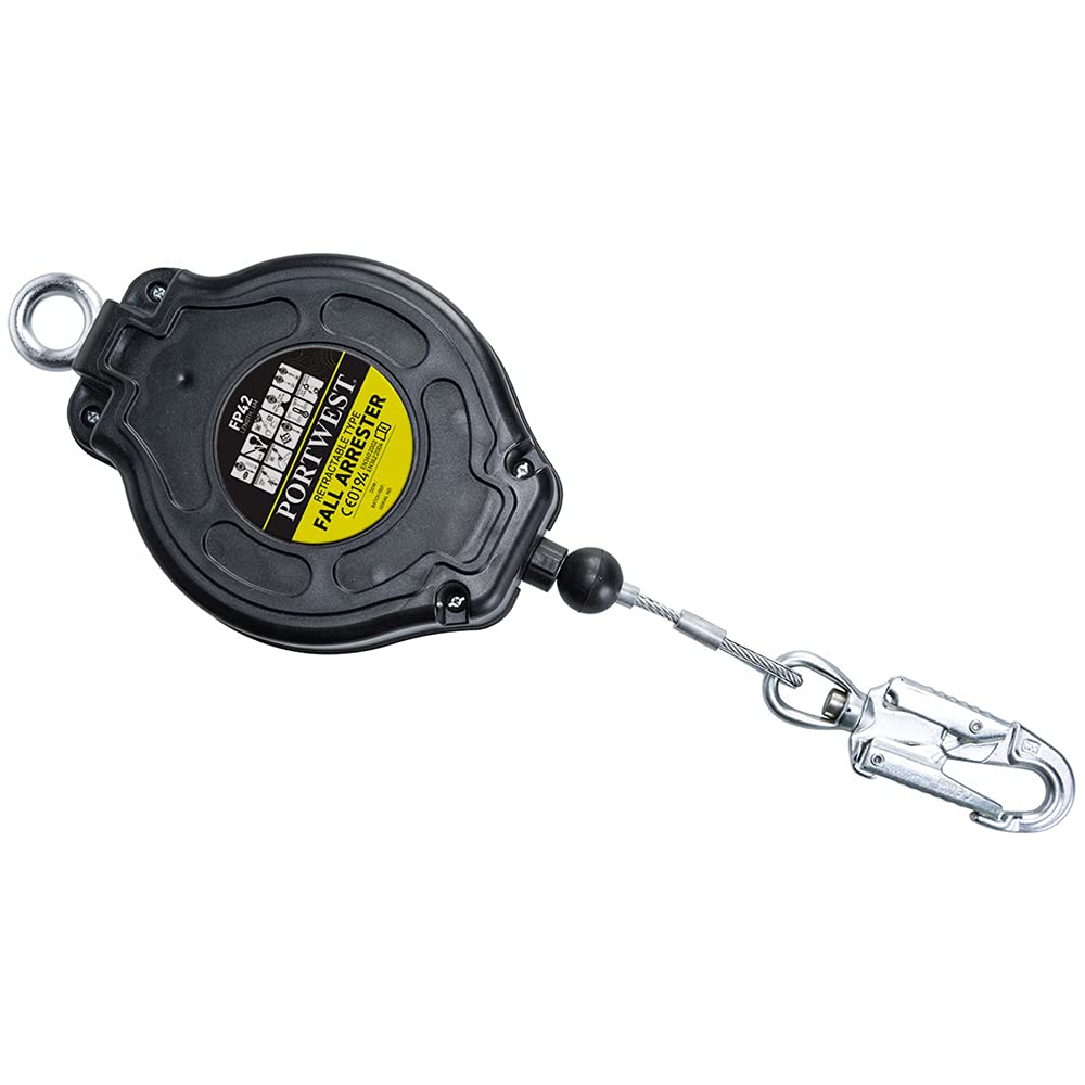 Portwest FP42BKR Fallsperrblock, einziehbar, 6 m, Schwarz