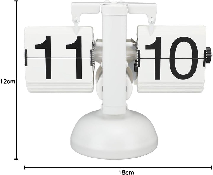 HERCHR Flip-Schreibtischuhr, Retro-Digital-Flip-Down-Uhr, Retro-Flip-Uhr, Automatische mechanische S