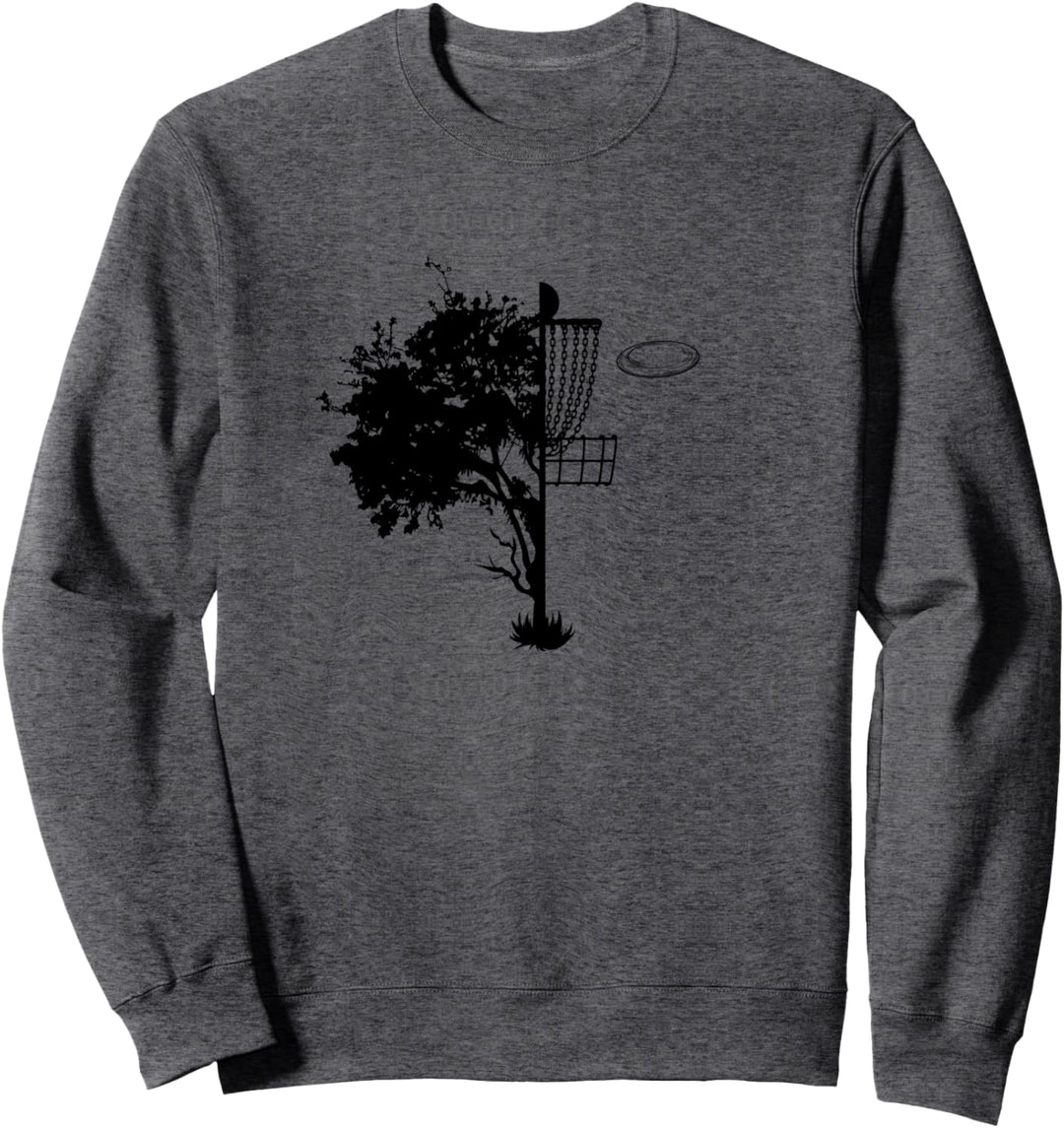 Discgolf Baum und Korb Sweatshirt