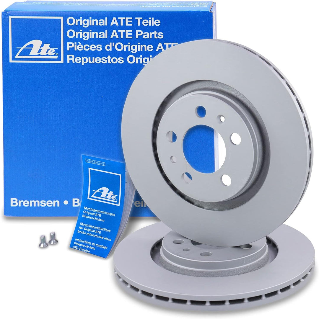 ATE Bremsenset Vorderachse inkl. Bremsscheiben Ø 280 mm Belüftet und Bremsbeläge + Verschleisskontak