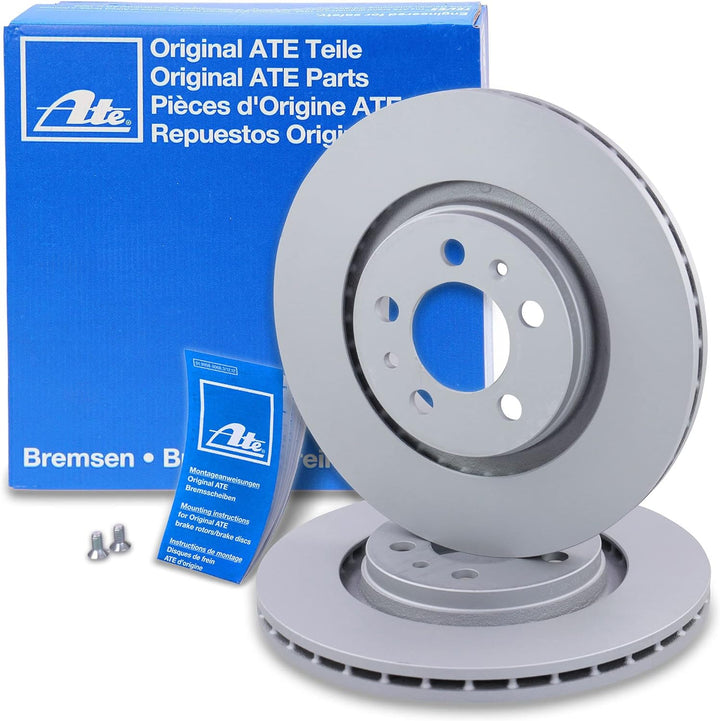ATE Bremsenset Vorderachse inkl. Bremsscheiben Ø 280 mm Belüftet und Bremsbeläge + Verschleisskontak