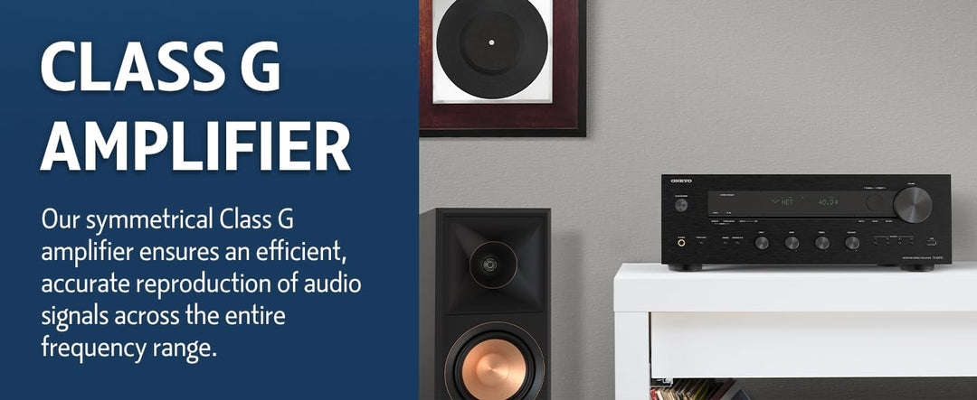 Onkyo TX-8470 2-Kanal Stereo Receiver mit WLAN, Bluetooth, Phono, Hi-Res Audio und Roon Ready
