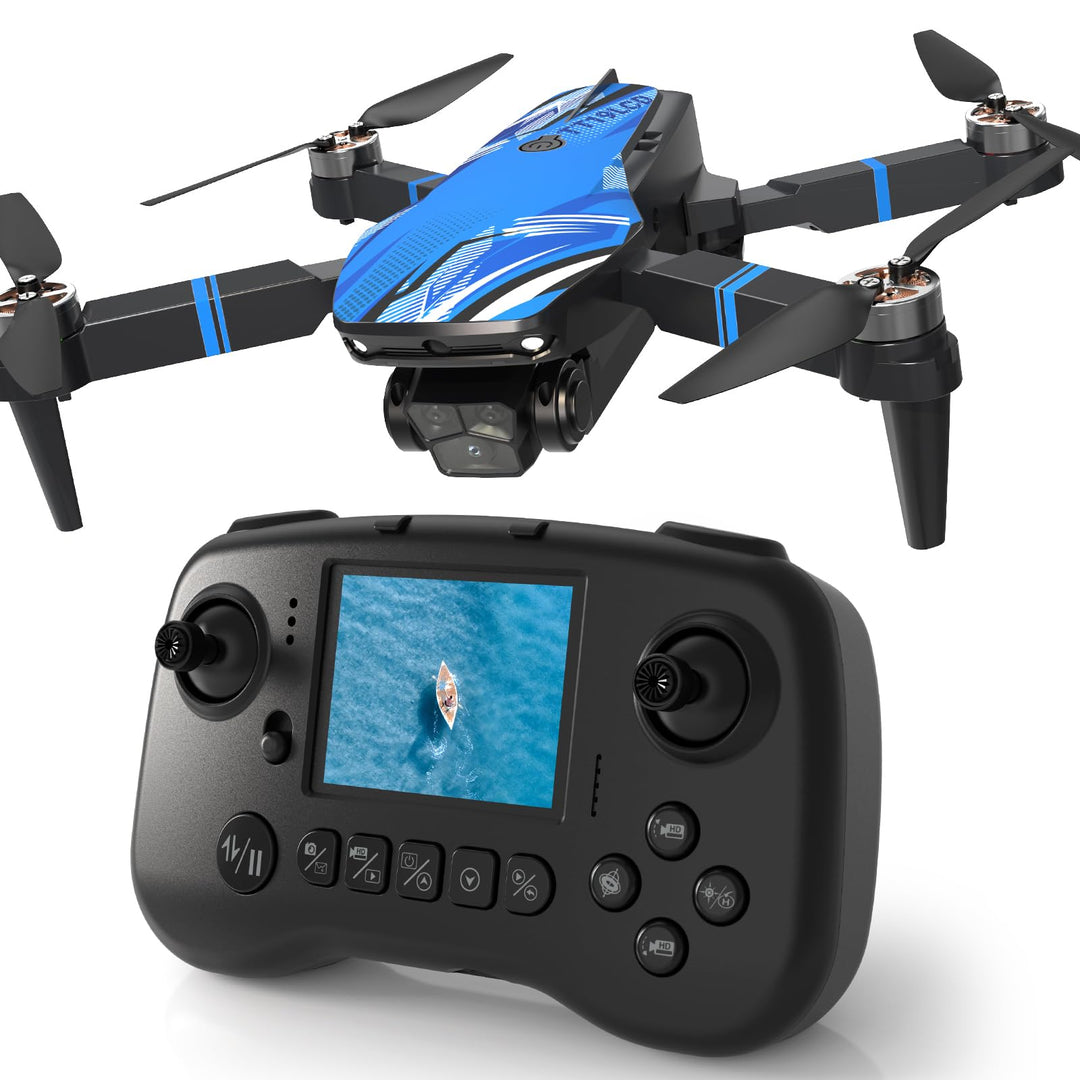 Drohne mit Kamera LCD-Bildschirm Live Video, 4K Drone mit Bürstenlosem Motor, 270°-Hindernisvermeidu
