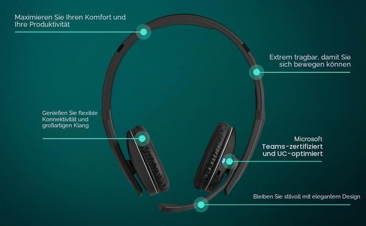EPOS Adapt 261 USB-C BINAURAL Headset: Aussergewöhnlicher Stereo-Sound, Microsoft Teams Zertifiziert