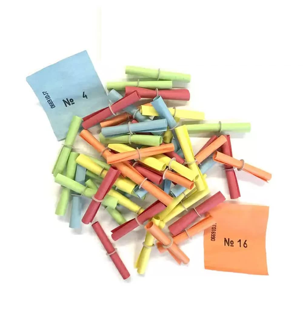 PARTY DISCOUNT Sparpack Röllchenlose für Tombolas und Gewinnspiele Treffer bunt Nummer 1-1000 Treffe