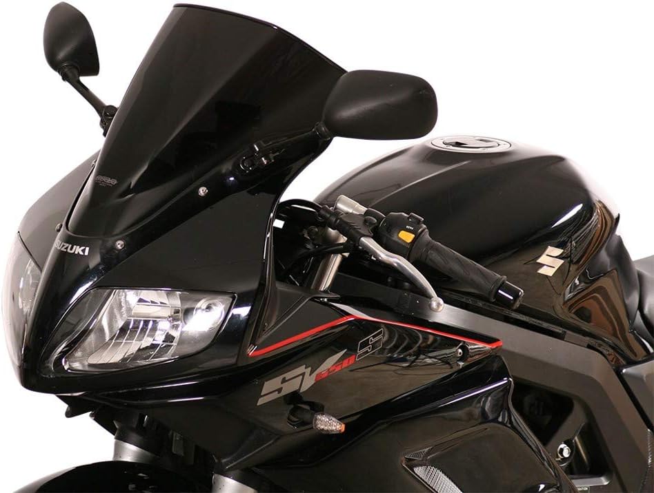 MRA Motorrad-Verkleidungsscheibe Racingscheibe R schwarz für Suzuki SV 650/1000 S 2003-2008, Schwarz