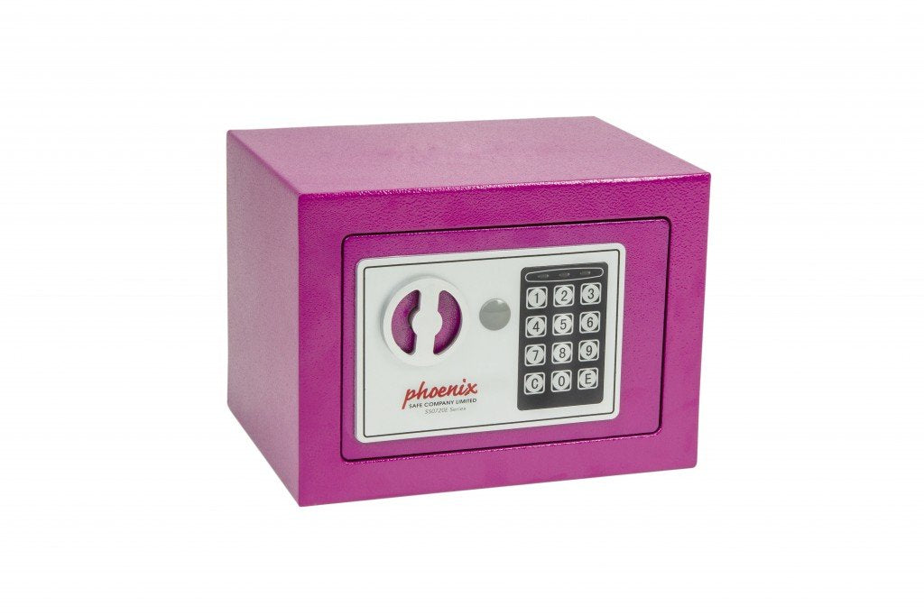 Phoenix 26198 SS0721EP Compact Home Office Minitresor Safe Möbeltresor, Pink HxBxT: 17 x 23 x 17 cm
