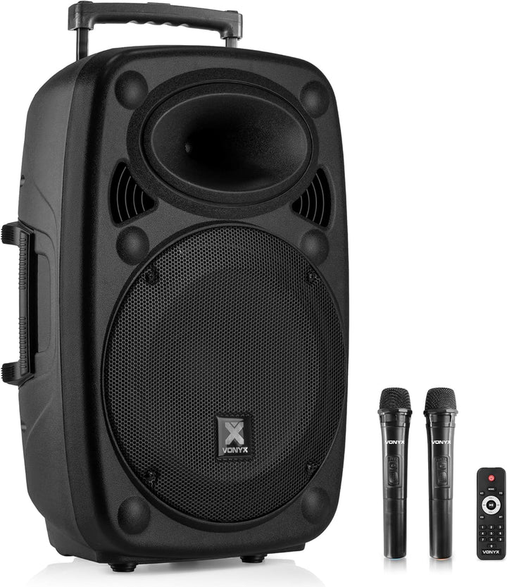 Vonyx Verve46 - Partybox Bluetooth Lautsprecher Gross, 15 Zoll, 1000 Watt, Mobile Akku PA Anlage, Ka