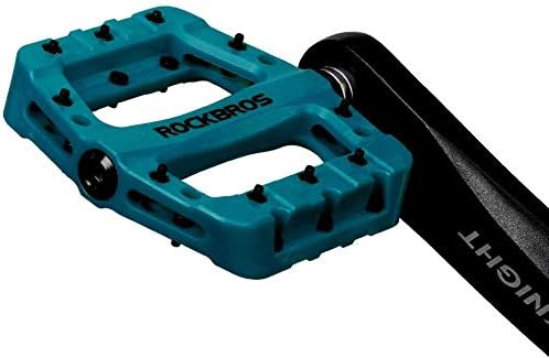 ROCKBROS Fahrradpedale Nylon Composite Flatpedale 9/16 MTB Pedale 3 Bearing rutschfest Wasserdicht A