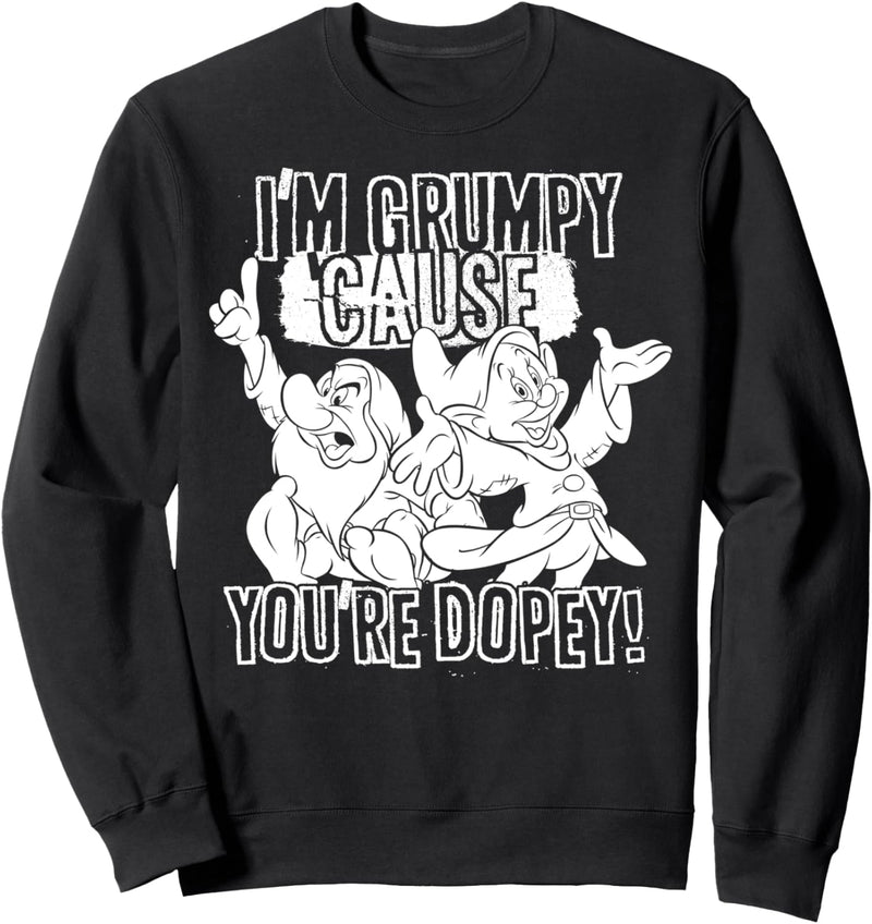 Disney Snow White Grumpy And Dopey Slogan Sweatshirt