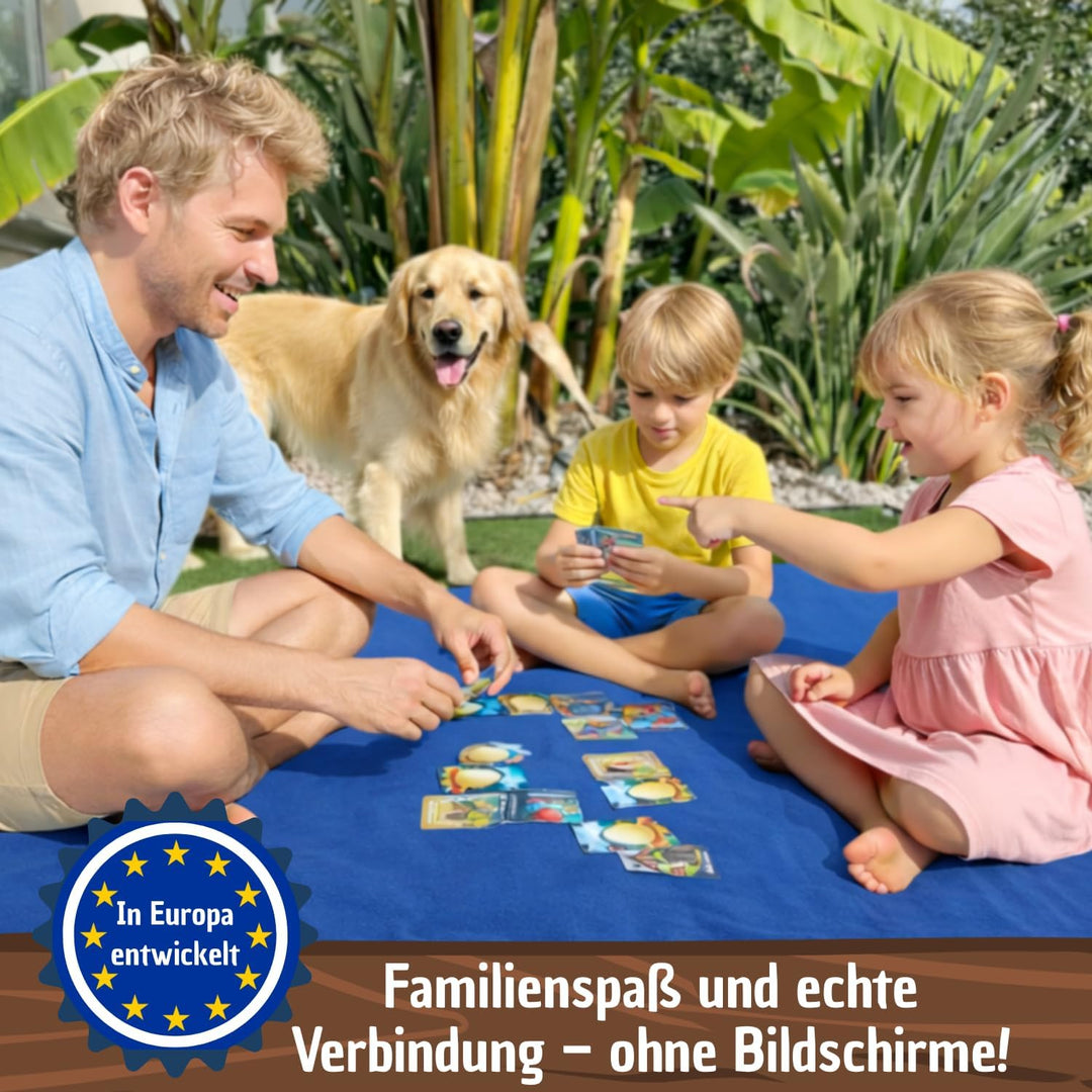 DinoFamily Dinosaurier-Kartenspiel – Pädagogisches Strategiespiel für Kinder ab 4 Jahren – Familiens
