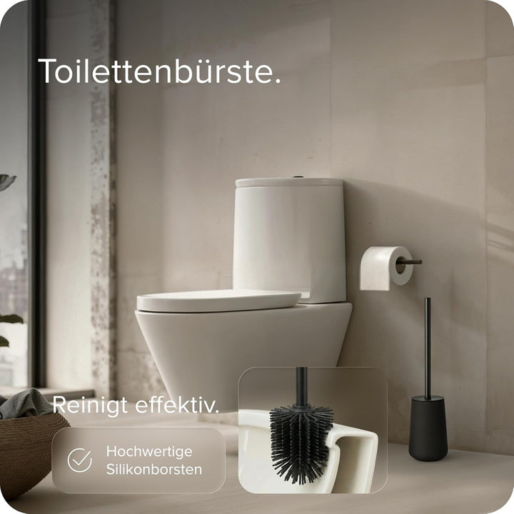 blackswedenhome. Badezimmer Set Schwarz - Hochwertiges Keramik Set - Seifenspender schwarzs, Zahnput
